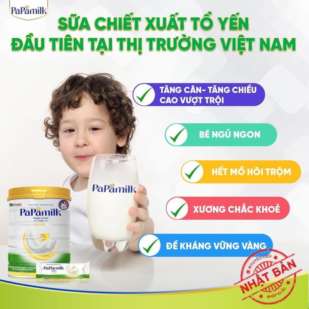 Sữa Papamilk chiết xuất tổ yến đầu tiên tại Việt Nam